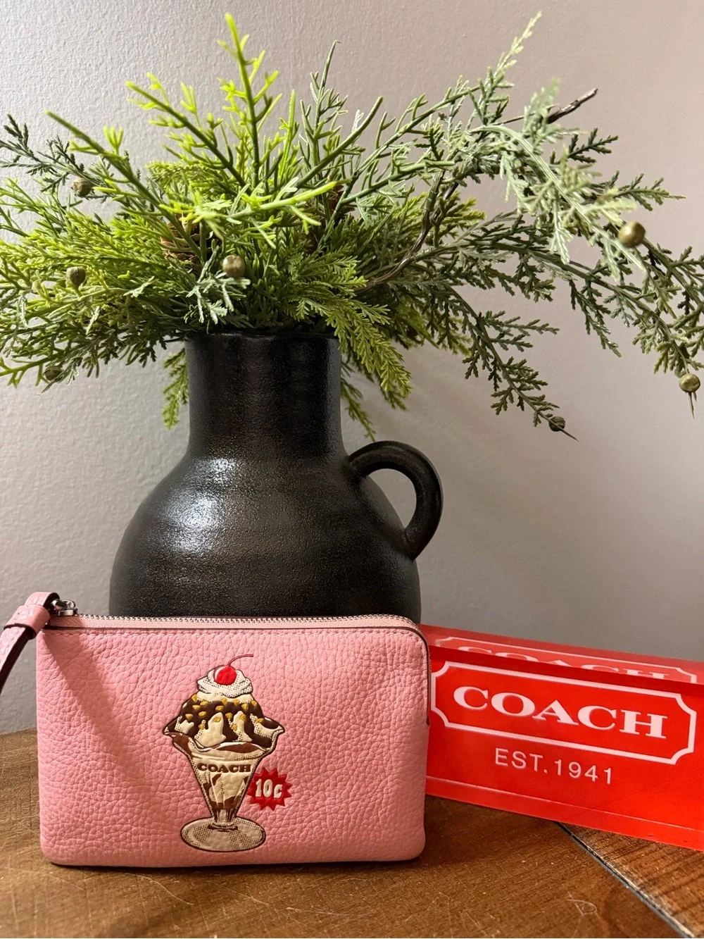 Coach Pink Sundae Wristlet